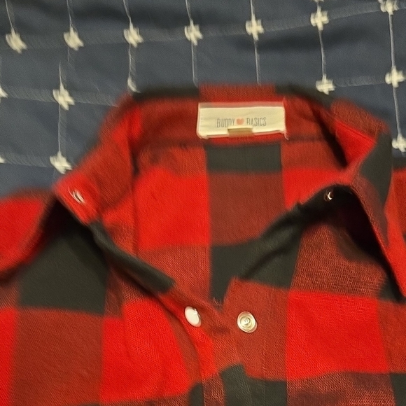 Buddy Basics Red and Black Checkered Men's Shirt - Picture 8 of 11